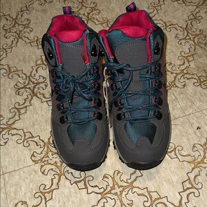 Children's Gray and Pink Waterproof Boots